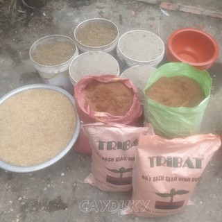 1 kg đất sạch trồng cây cảnh mini (Hỗn hợp đất trộn TRIBAT trồng rau sạch trong chậu)