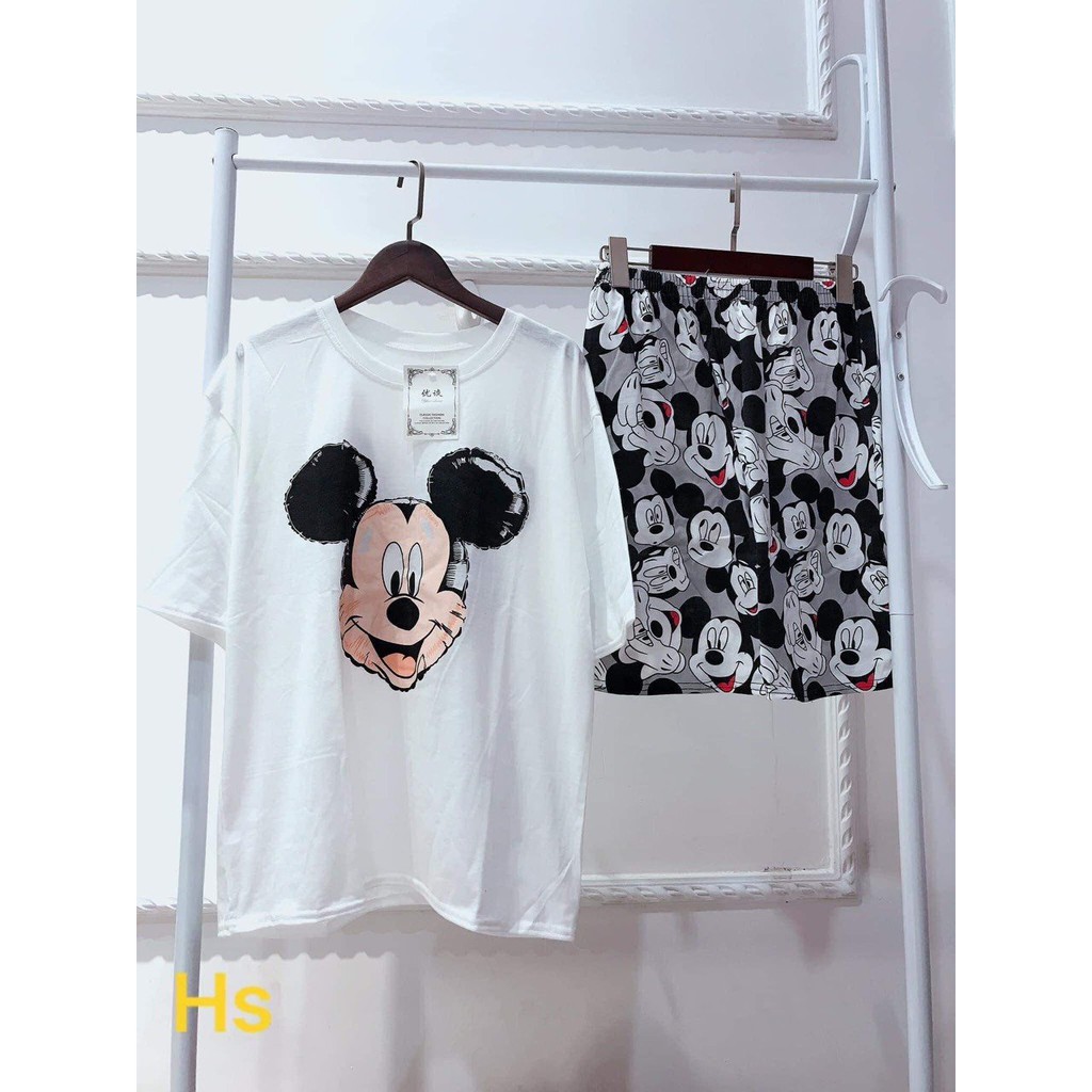 🦋 Bộ Đồ Ngủ Unisex Micky_Chất liệu tici_Thoáng Mát