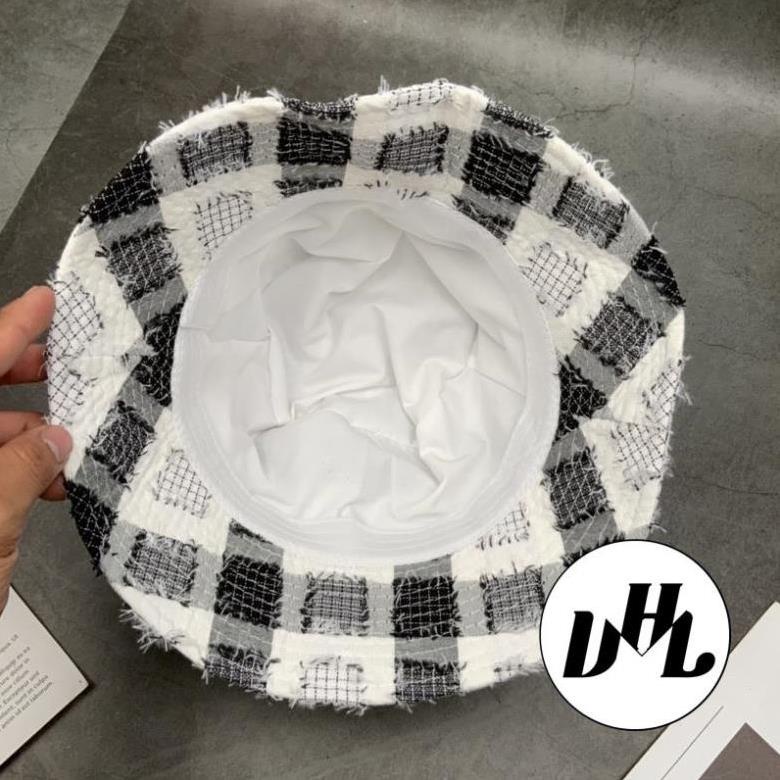 Mũ Bucket LV Caro Phối Tua Rua Form Rộng Thời Trang Unisex Nam Nữ