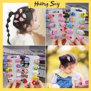 Set 10 kẹp tóc siêu cute cho bé gái
