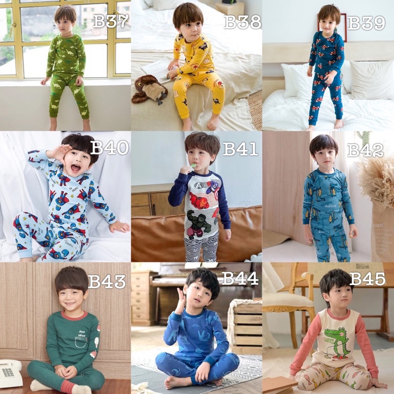 SALE !!! Hàng xuất Hàn - [Mẫu mới 2021_Bé Trai] Bộ Đồ Cotton Thu Đông Xuất Hàn Cho Bé Trai