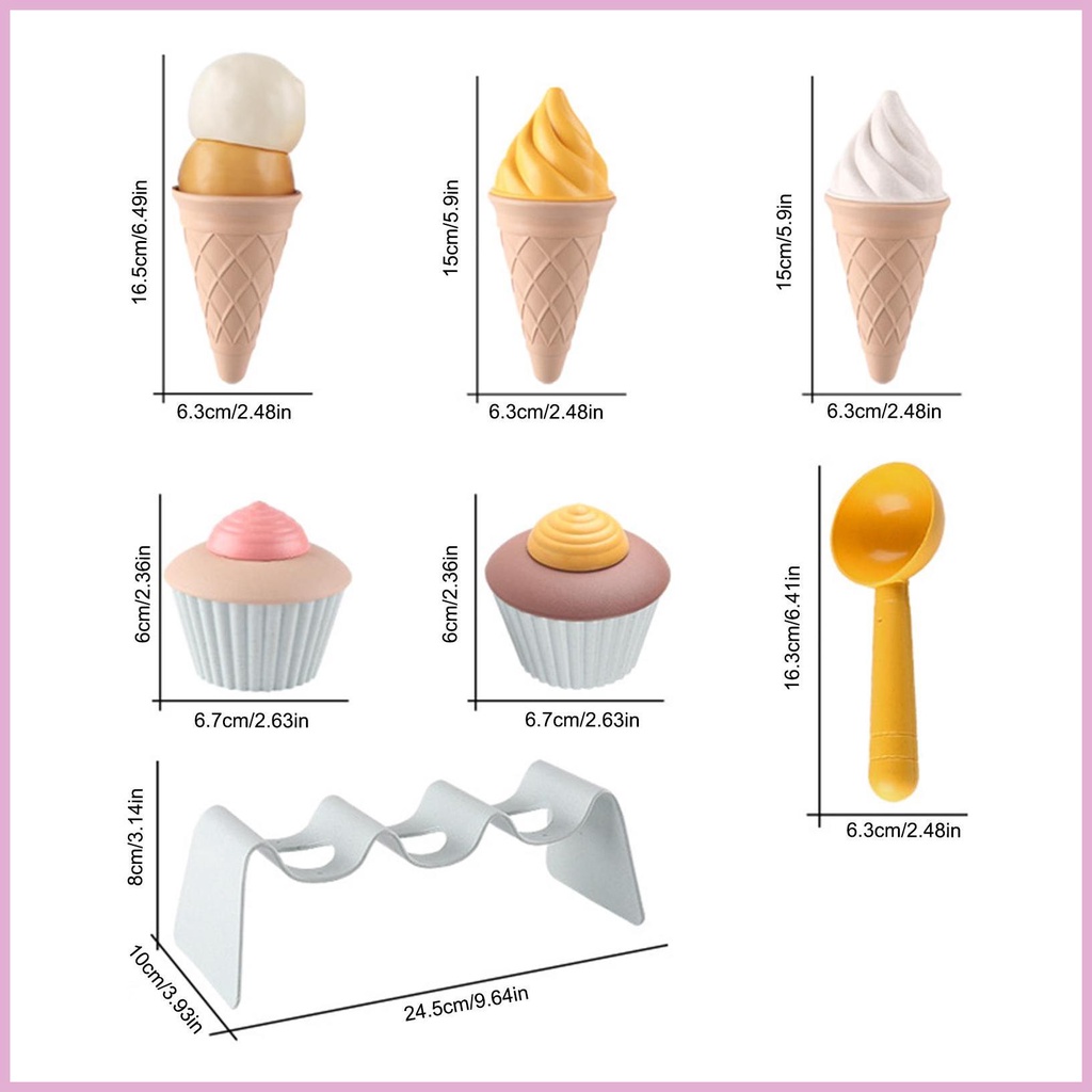 Đồ Chơi Mô Hình Cây Kem Ốc Quế Vui Nhộn Cho Bé