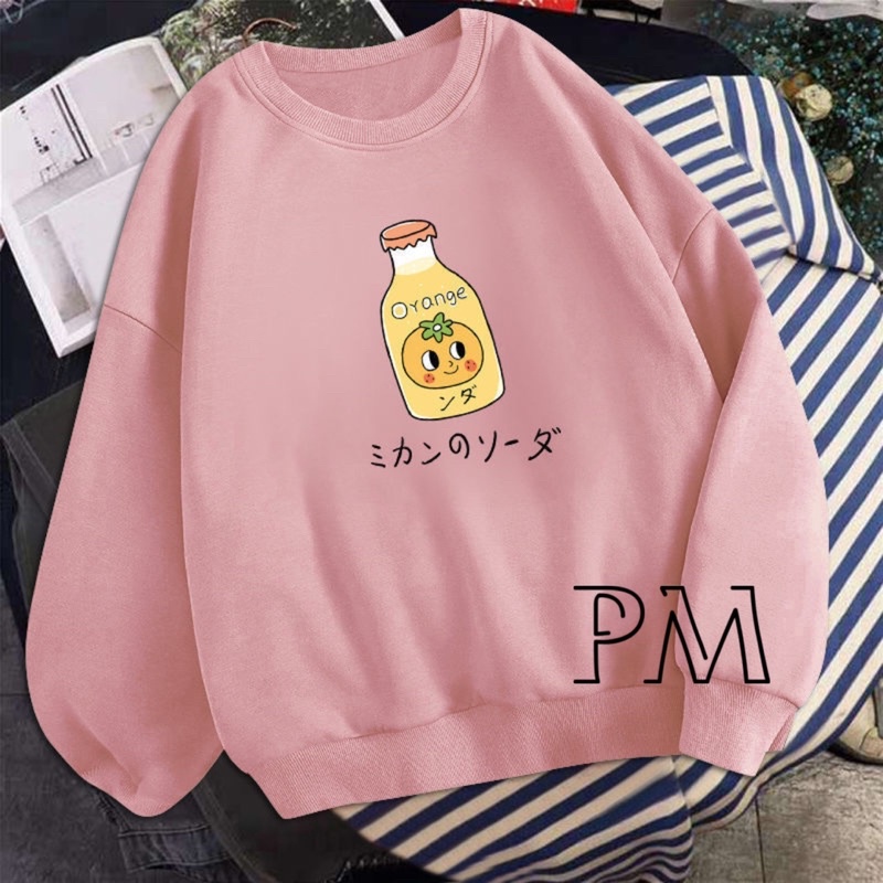 Áo nỉ bo chai nước chữ tàu PM11