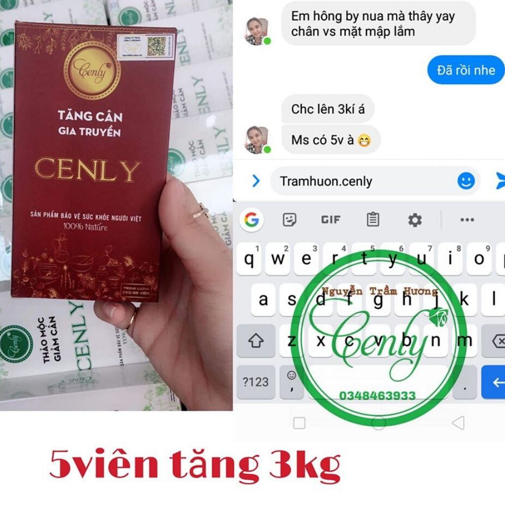 [Mã COS3008 hoàn 10% xu đơn 300K] Tăng cân CENLY (13VIÊN) | BigBuy360 - bigbuy360.vn