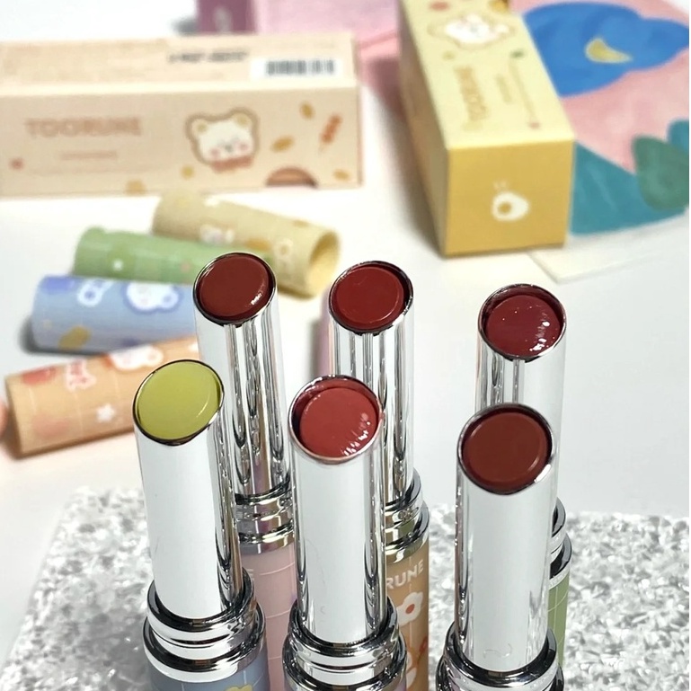 Son môi Toorune màu hồng họa tiết gấu dễ thương kháng nước lâu trôi 1.8g