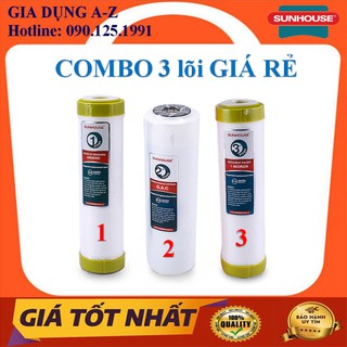 Lõi lọc nước sunhouse gồm lõi số 1, lõi số 2, lõi số 3 | Combo giá rẻ