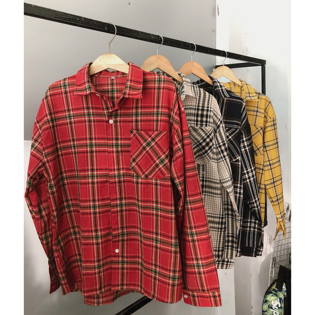 ÁO SƠ MI FLANNEL CARO 2 FORM UNISEX