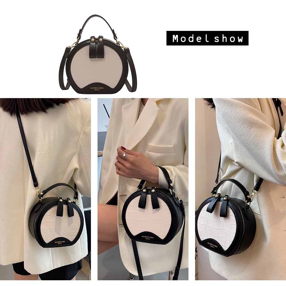 Túi xách nữ đeo chéo tròn đẹp phong hàn quốc giá rẻ sang trọng cao cấp thời trang đi tiệc đi chơi thiết kế độc đáo