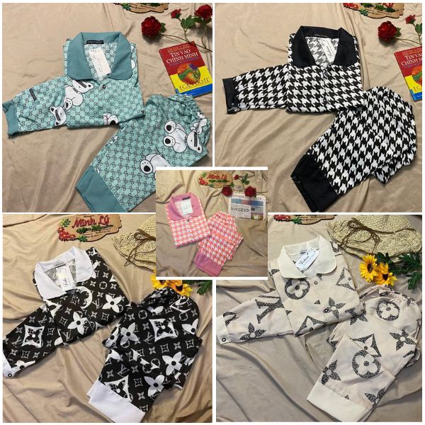 Bộ đồ mặc nhà pijama chất Kate thái nhiều mẫu đẹp cho nữ bộ tay dài quần dài fom 40-57kg chi tiết ở mô tả