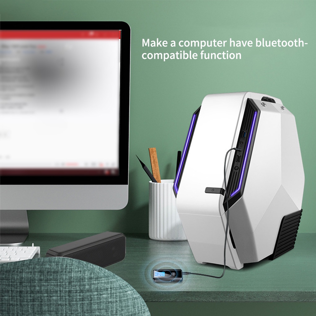 Bộ điều hợp âm thanh không dây 5.0 tương thích với Bluetooth cho tai nghe/ TV/ máy nghe nhạc MP3