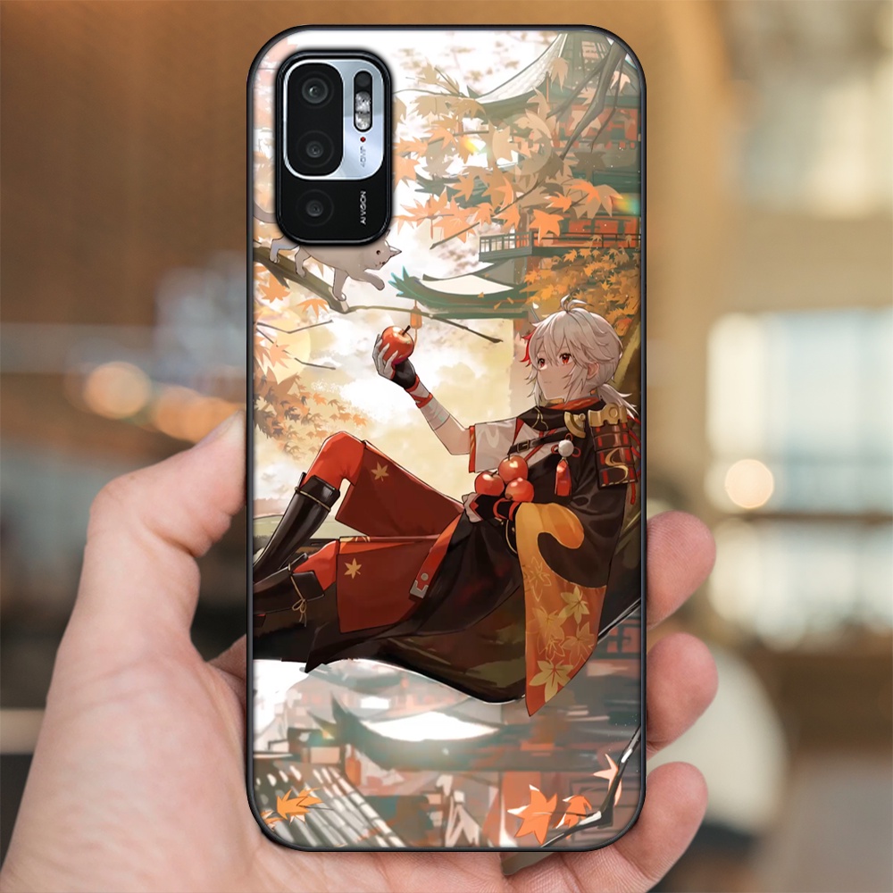 Ốp lưng Xiaomi Redmi Note 10 5G viền đen in hình Kazuha Genshin Impact
