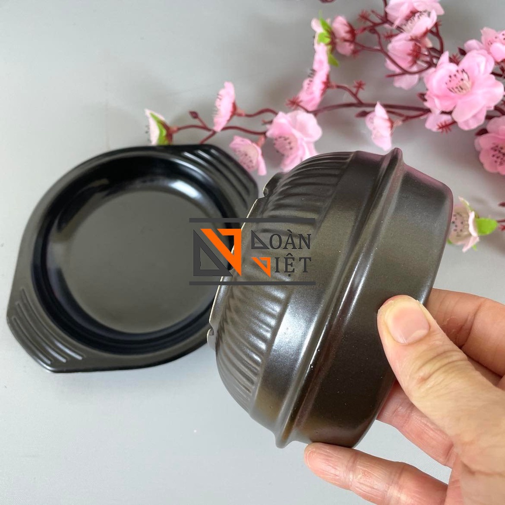 NỒI KHO QUẸT, THỐ CƠM TRỘN HÀN QUỐC, CANH HẦM , CƠM NIÊU 12cm - Gốm sứ cao cấp, kiểu dáng sang trọng TẶNG KÈM ĐẾ LÓT