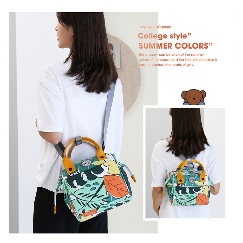 Túi đeo chéo du lịch thiết kế nhỏ gọn phong cách Mori thời trang cho mẹ bầu