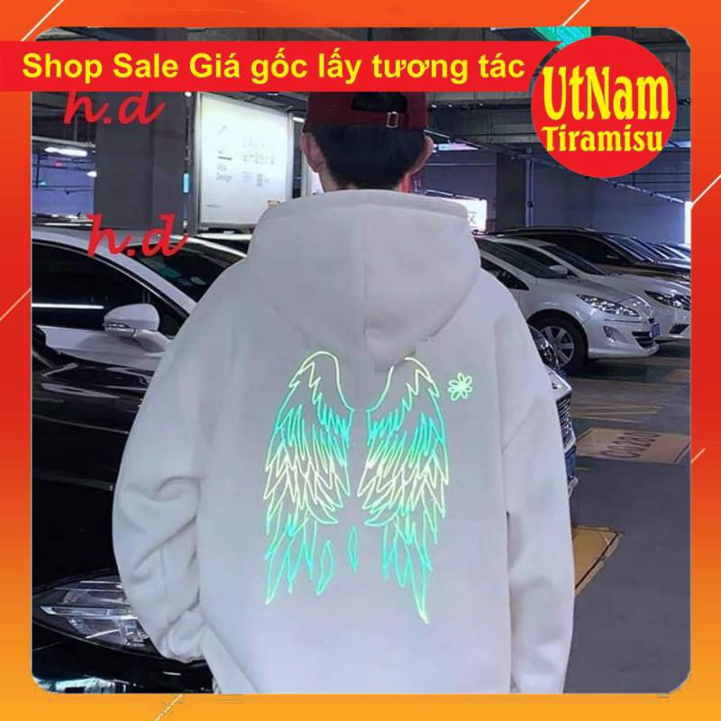 Áo hodie Cánh chim phản quang bảy màu❤Hoodie mùa đômg unisex nam nữ form <53kg