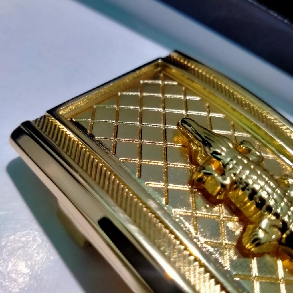 Mặt Khóa Thắt Lưng Cá Sấu Nam Dùng Cho Dây Có Răng Cưa Chống Gỉ Sang Trọng Có 2 Khổ 3.5CM Và 4CM-CS Vàng