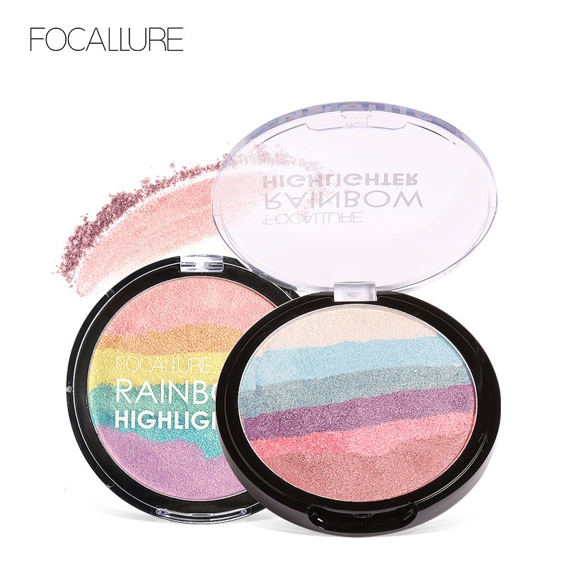 Bảng phấn mắt FOCALLURE màu cầu vồng DIY ánh nhũ bắt sáng chất lượng cao | BigBuy360 - bigbuy360.vn