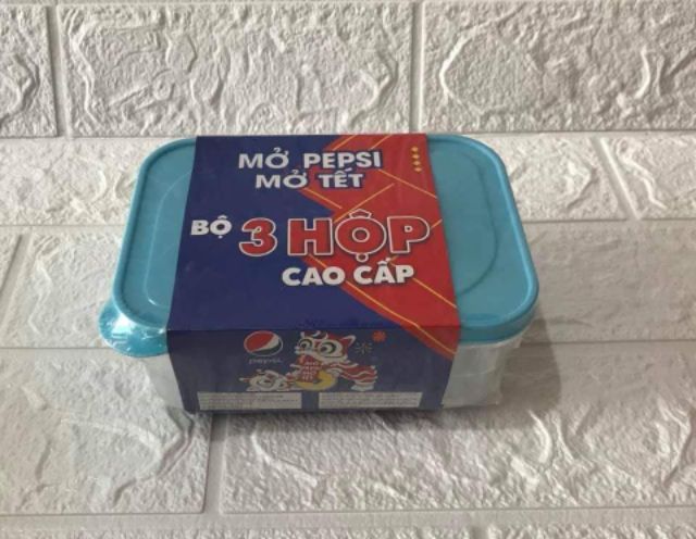 Bộ 3 Hộp Nhựa Vĩ Hưng - Hkm của Pepsi
