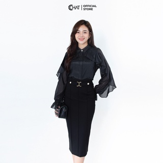 Áo sơ mi bèo liền vai jaclang CChat Clothes