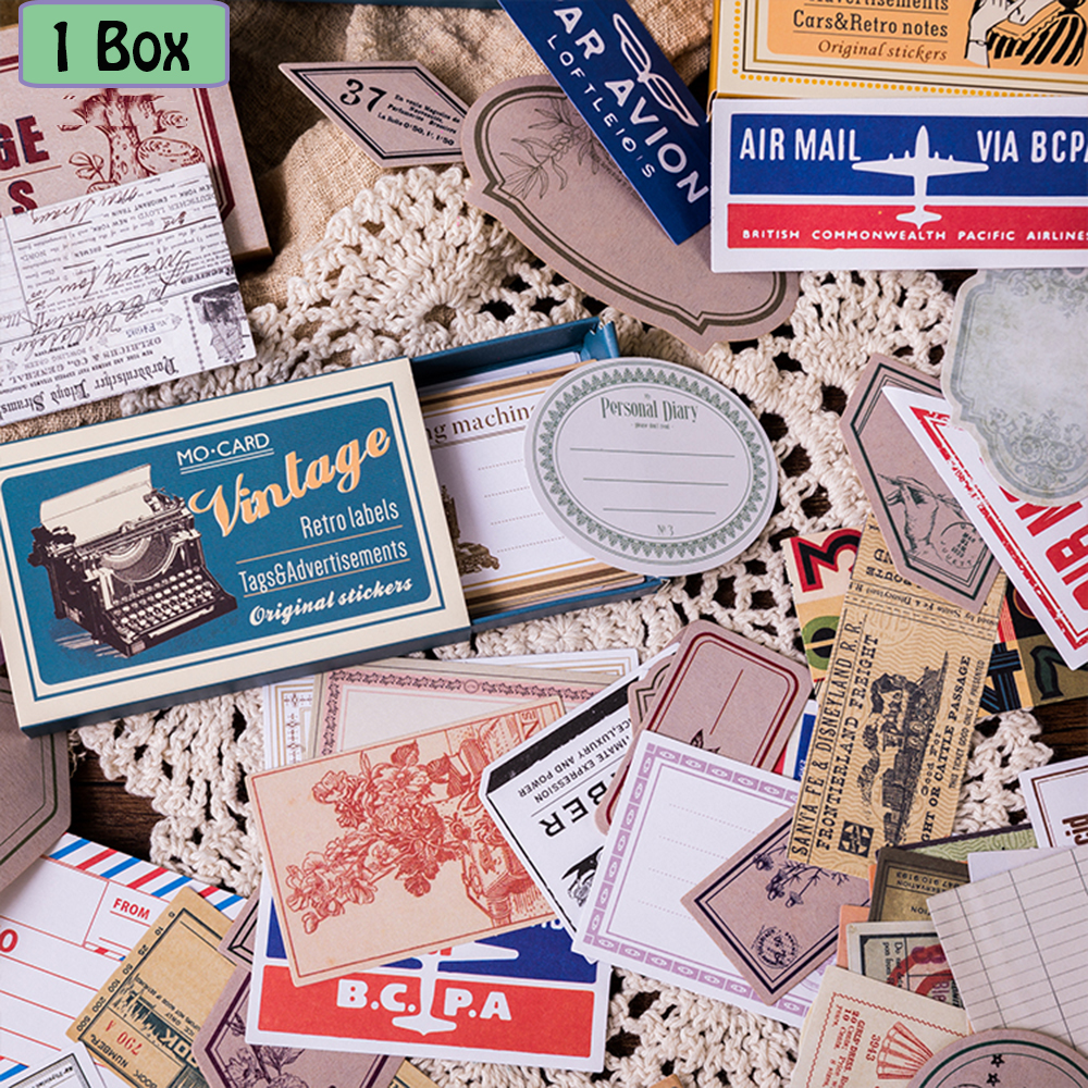 Nhãn Dán Trang Trí In Chữ Myron Phong Cách Vintage