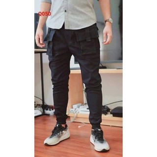 Quần Jogger Nam Kaki Túi Hộp Bo Chân Thun Kaki Mềm Mịn Co Giãn Thoáng Mát