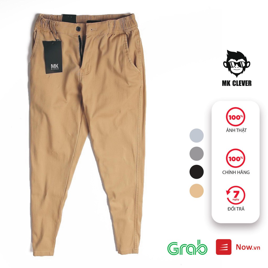 Quần nam kaki slimfit MK CLEVER, dáng ôm công sở, ống xuông lưng thun co giãn - QTK04 - Hàng nhập khẩu
