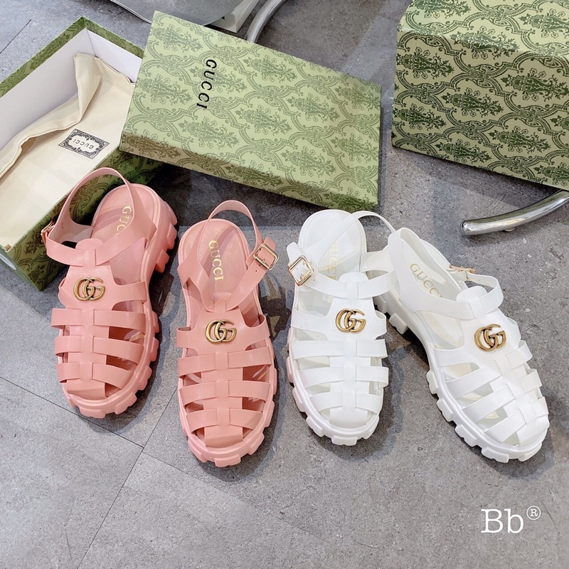 Giày sandal rọ, dép rọ gucci nữ cao cấp full box