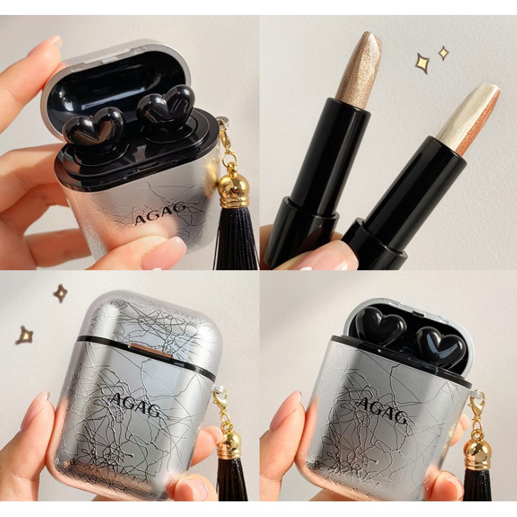 Hộp 2 thỏi nhũ mắt Highlight bền màu không thấm nước AGAG