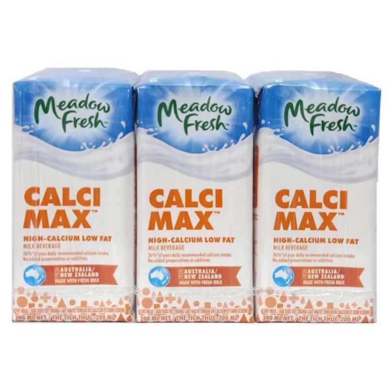 Sữa Meadow fresh calci Max hộp 200ml thùng 24 hộp