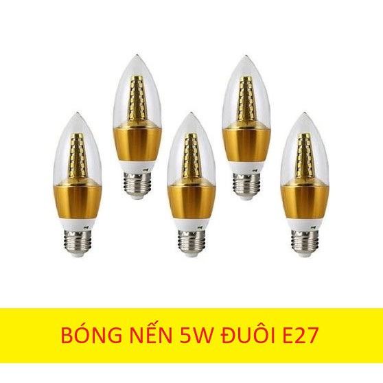 Combo 5 combo 10 đèn nến MONSKY đui E27 LED ánh sáng vàng nắng độc đáo