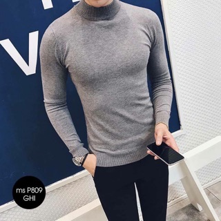 Áo len nam cổ lọ
