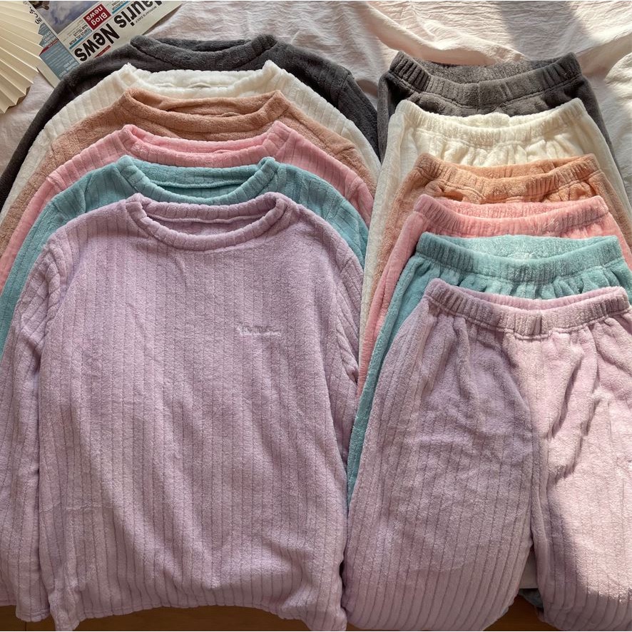 [RẺ VÔ ĐỊCH] BỘ MẶC NHÀ LÔNG MỀM SIÊU ẤM HÀNG QUẢNG CHÂU DN022 | BigBuy360 - bigbuy360.vn