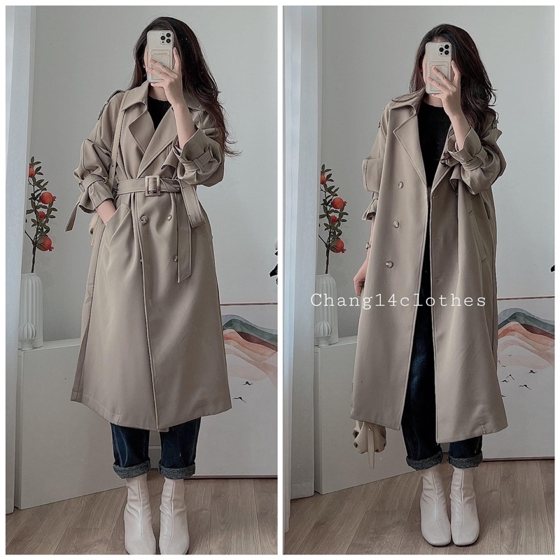 Áo khoác măng tô dáng dài 3 màu tag Boiling