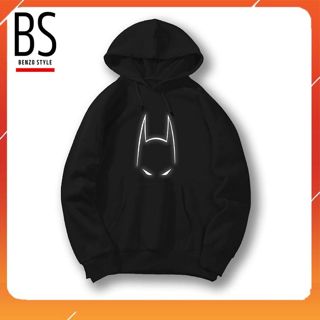 Áo Hoodie Freesize In Phản Quang 7 Màu Hình Batman Form Rộng Chất Nỉ Dày Mềm Mịn