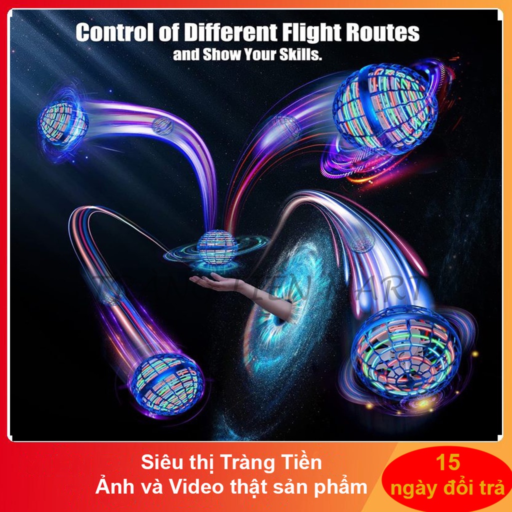 Quả cầu ma thuật boomerang bóng bay ma thuật đĩa bay ufo có đèn led, đồ chơi cho trẻ từ 6 tuổi, đồ chơi vận động cho bé