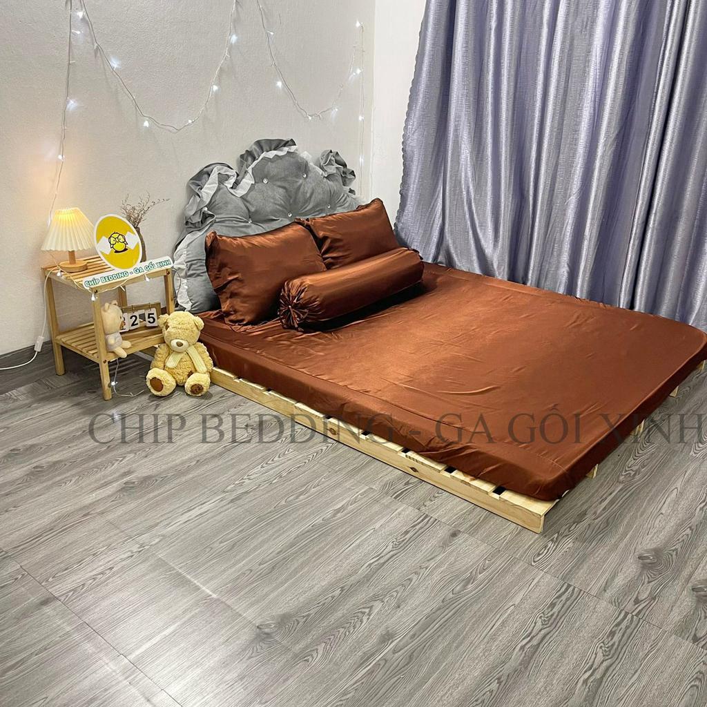 TRỌN BỘ DRAP PHI LỤA THÁI TUẤN HÀNG LOẠI 1 - SOCOLA - ĐỦ KÍCH THƯỚC( ẢNH THẬT SHOP CHỤP)