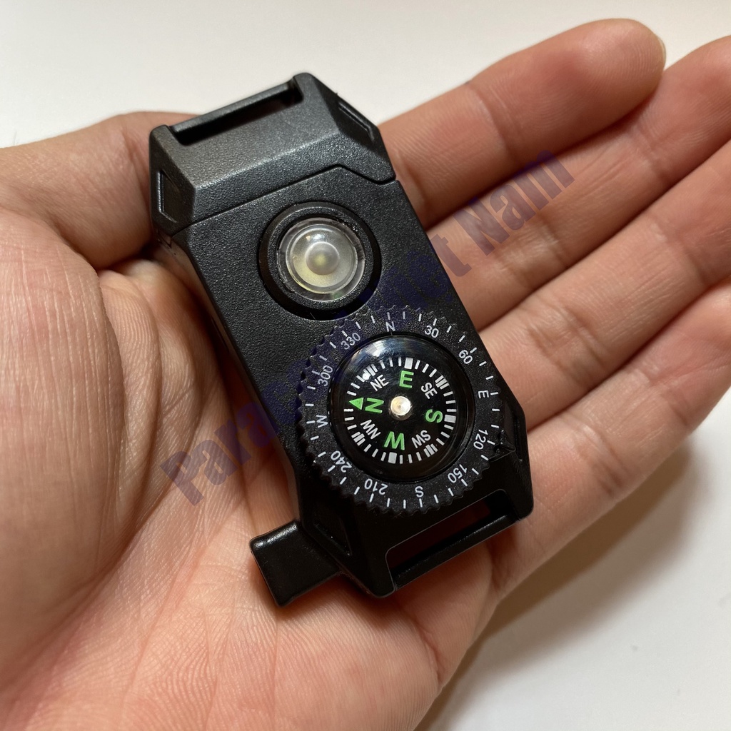 Khóa Paracord đèn led la bàn làm vòng tay sinh tồn