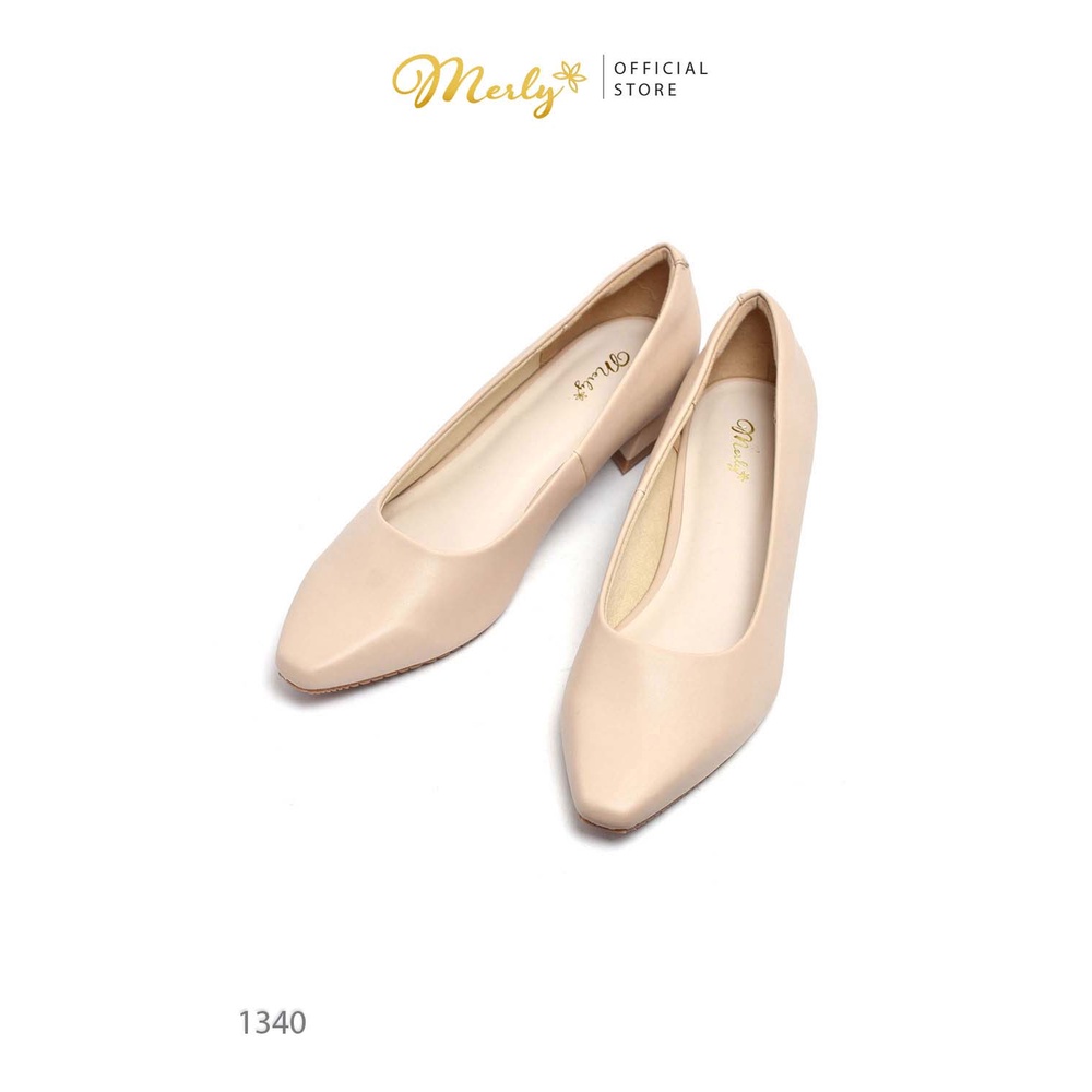 [Form Lớn Giảm 1 Size] Giày Gót Thấp 2cm Merly 1340, Giày Công Sở Nữ Bigsize