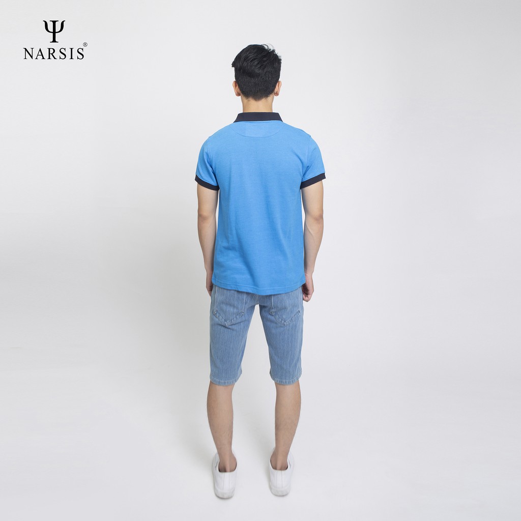 Áo T- Shirts nam Narsis D4011 màu xanh cẩm thạch