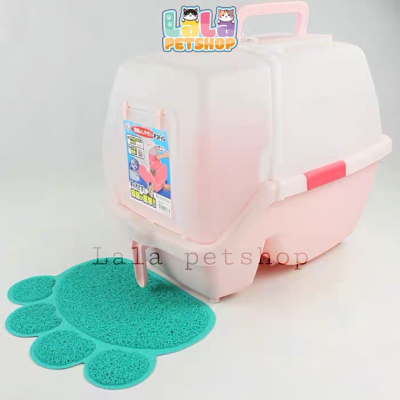 Thảm Lót Sàn Vệ Sinh Cho Chó Mèo, Thảm Vệ Sinh Chống Rơi Cát Chó Mèo Hình Bàn Chân Kích thước 30x40cm, Lala Pet Shop