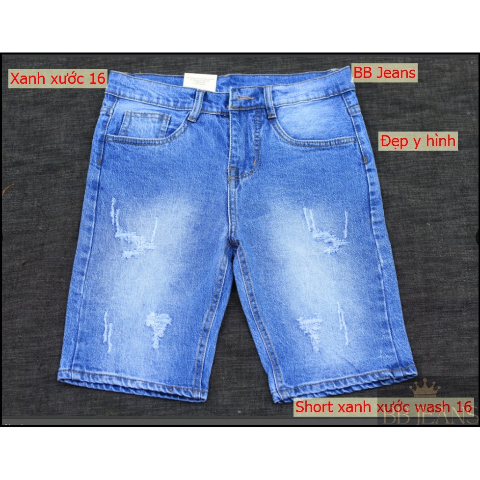 Quần Short Jean Nam Cao Cấp co dãn MS710 [Videos + hình thật]