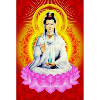 tranh đính đá toàn bộ ảnh phật bà quan thế âm cực đẹp