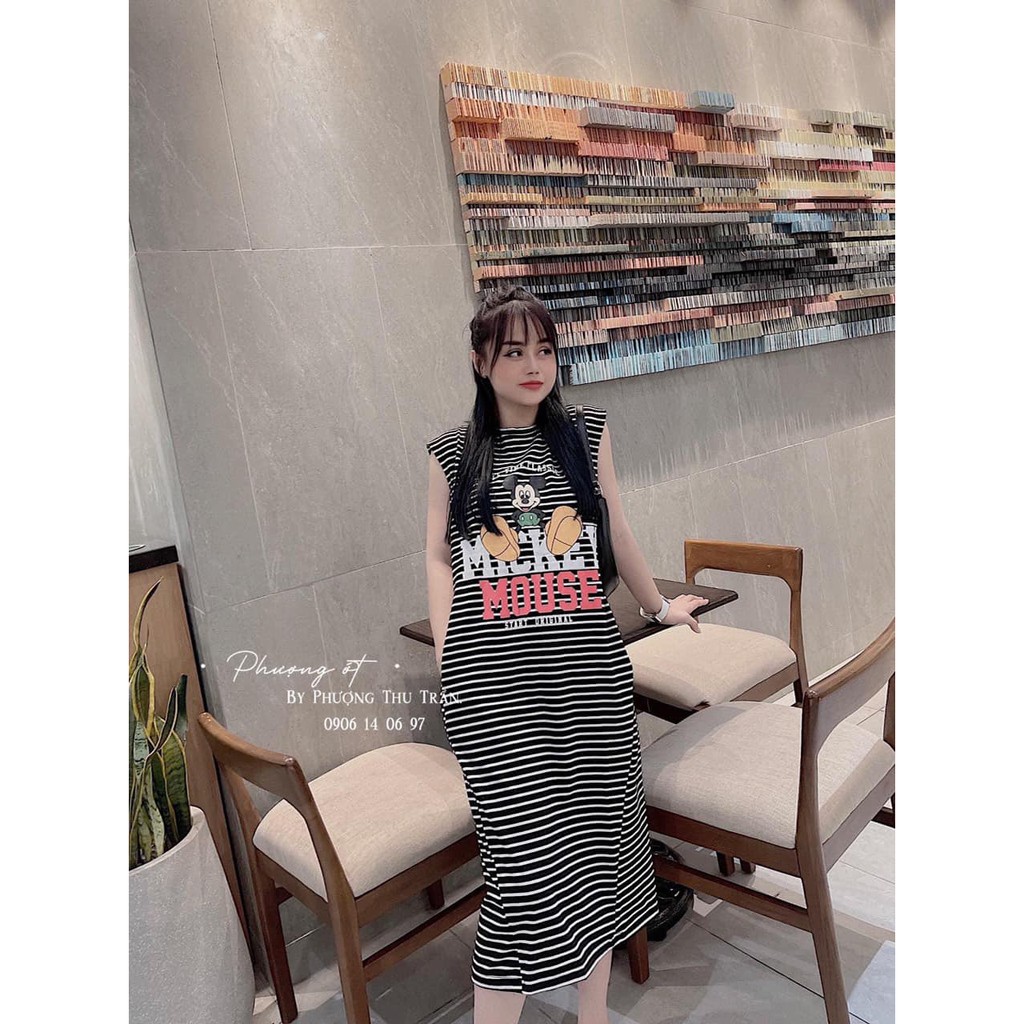 Váy suông Mickey 4 màu siêu hot ( kèm ảnh thật, video )