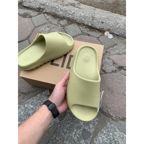 Dép Slide xanh cốm - resin phiên bản cao cấp