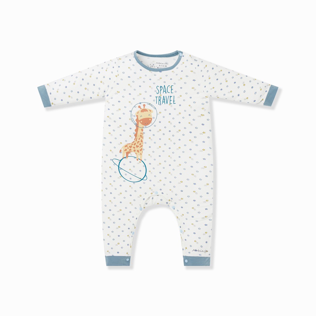 Bộ quần áo Bodysuit cotton dài tay ABBIEOH thiết kế cài chéo cho bé gái và bé trai 0 - 12 tháng BD359 AW21