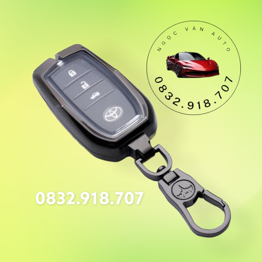 ốp chìa khóa inox Toyota Fortuner + innova 17-20, Hilux + Camry 15-18 Prado...