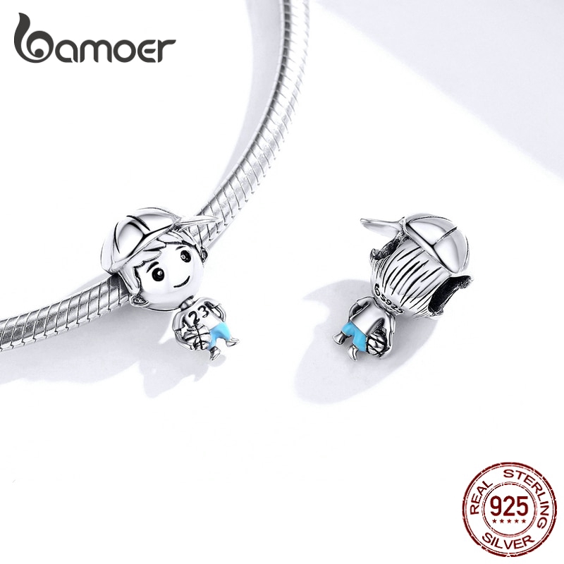 Hạt charm Bamoer bằng bạc 925 cho dây đeo tay thời trang