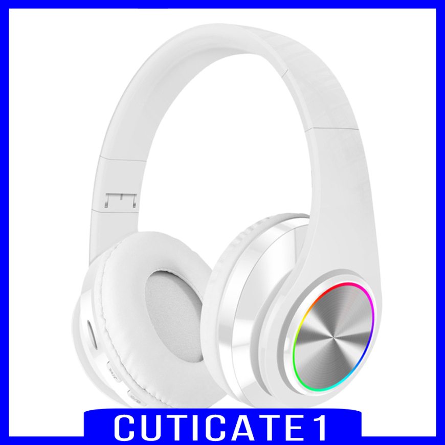 Tai Nghe Bluetooth Chụp Tai Cuticate1 Gấp Gọn Điều Chỉnh Được Màu Đỏ Đen