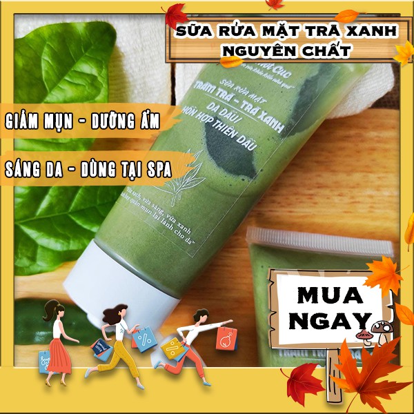 COMBO SẠCH MỤN CHUẨN SPA: SỮA RỬA MẶT TRÀ XANH, DẦU TẨY TRANG, TONER QMC (HANDMADE)