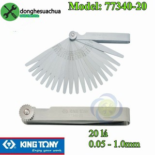 Thước lá đo khe kingtony 77340-20 từ 0.05-1.0mm có 20 lá chiều dài 100mm