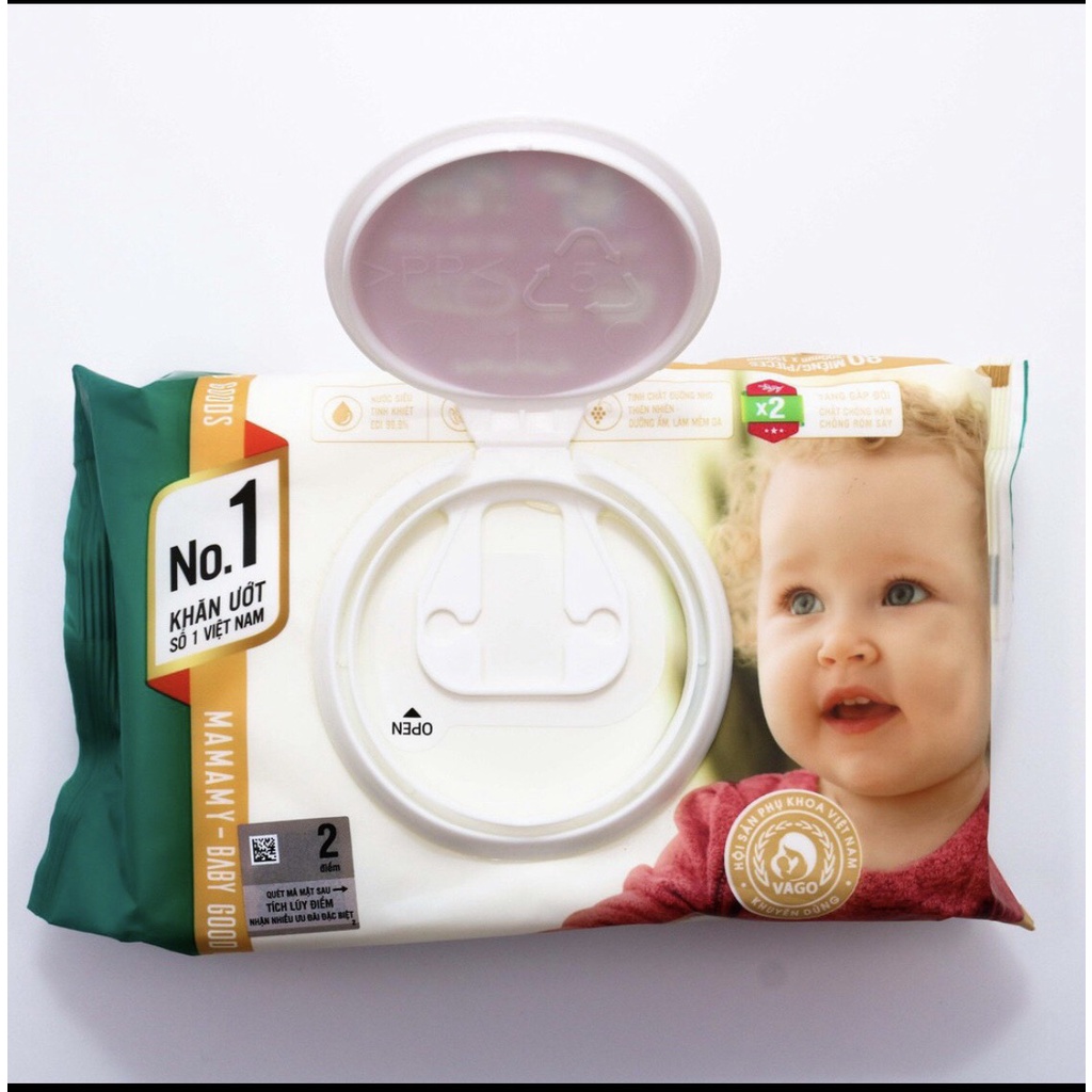 Giấy Ướt Mamamy Có Nắp Không Mùi 100 Tờ Chính Hãng Giá Rẻ | Minizon Kids